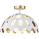 Pebbles 1 Light 15 inch White Pendant Ceiling Light